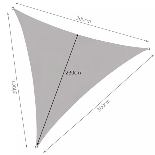 Shade sail 3x3x3m gray Gardlov 23147