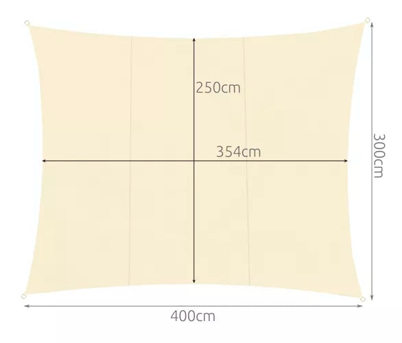 Shade sail 4x3m - beige Gardlov 23144