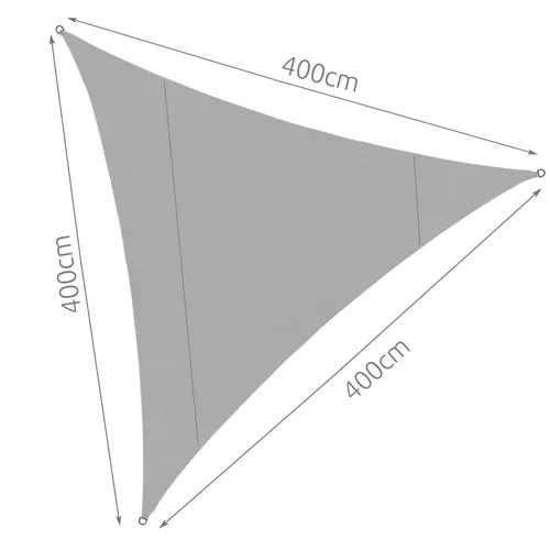 Shade sail 4x4x4m - gray Gardlov 23141