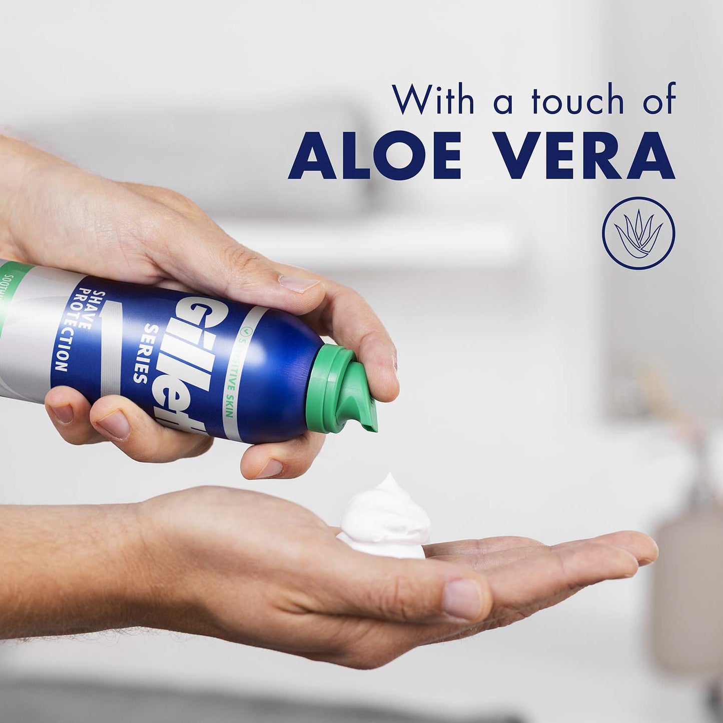 Shaving Foam for Sensitive Skin, Aloe Vera, 250ml