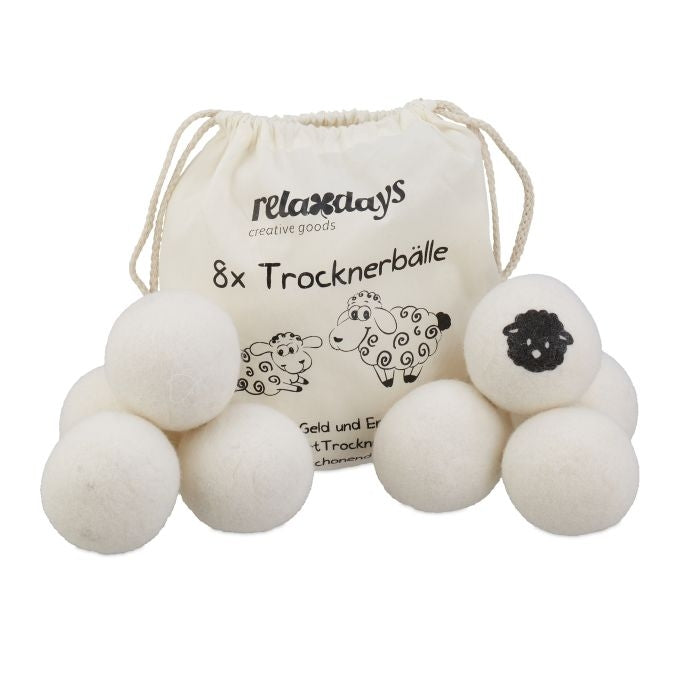 Sheep wool drying balls set of 8