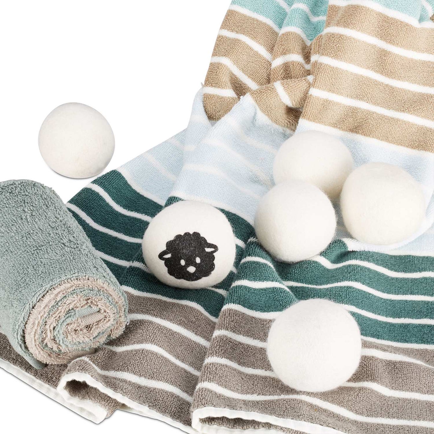 Sheep wool drying balls set of 8