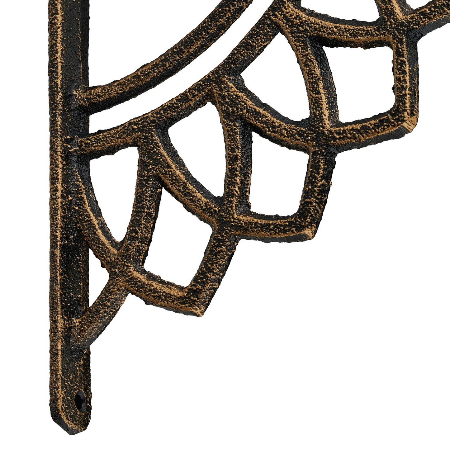 Shelf Brackets, Mandala Design, Cast Iron, Set of 2