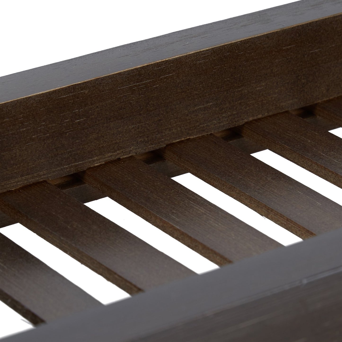 Shelf for bathtub bamboo brown lacquered