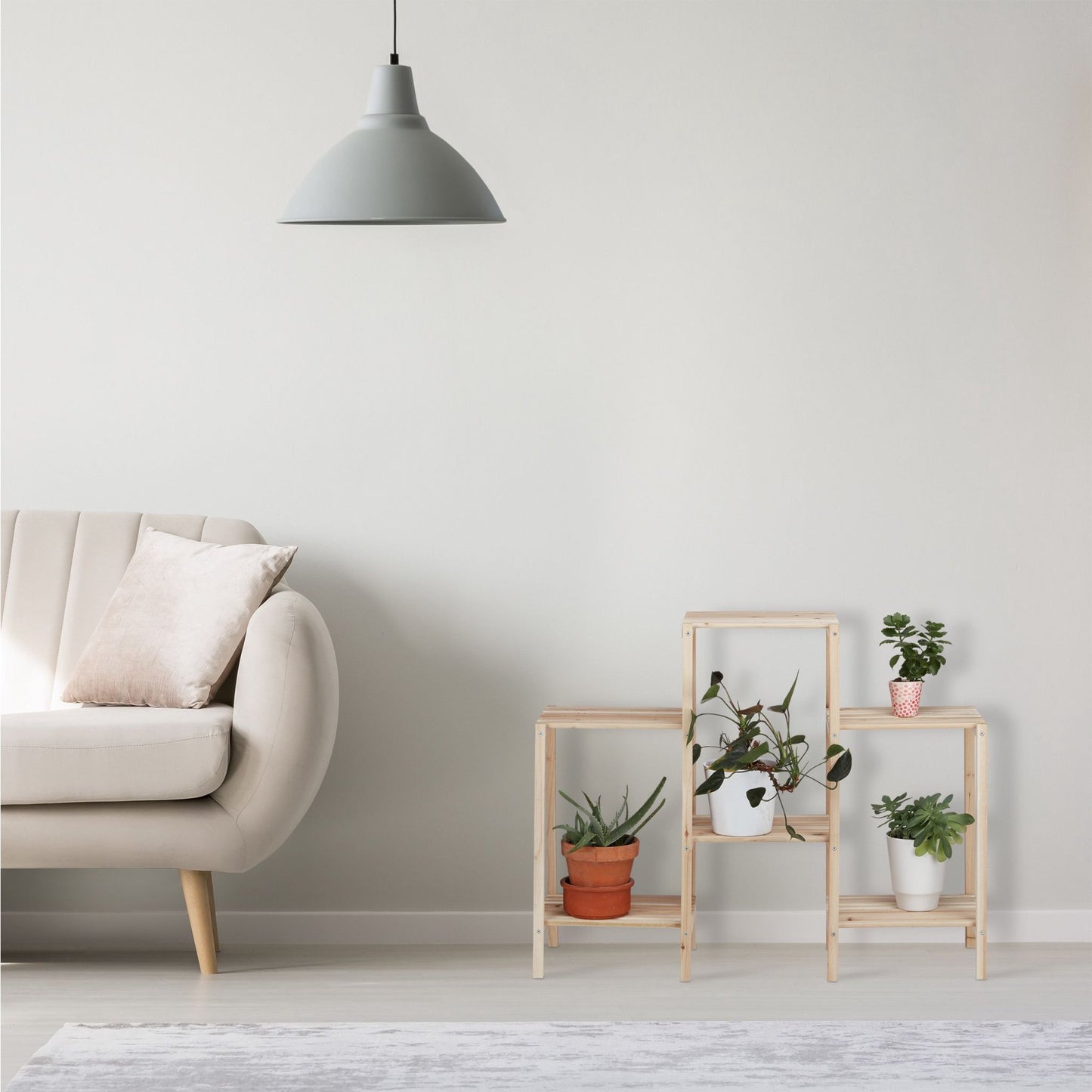 Shelf for plants wood