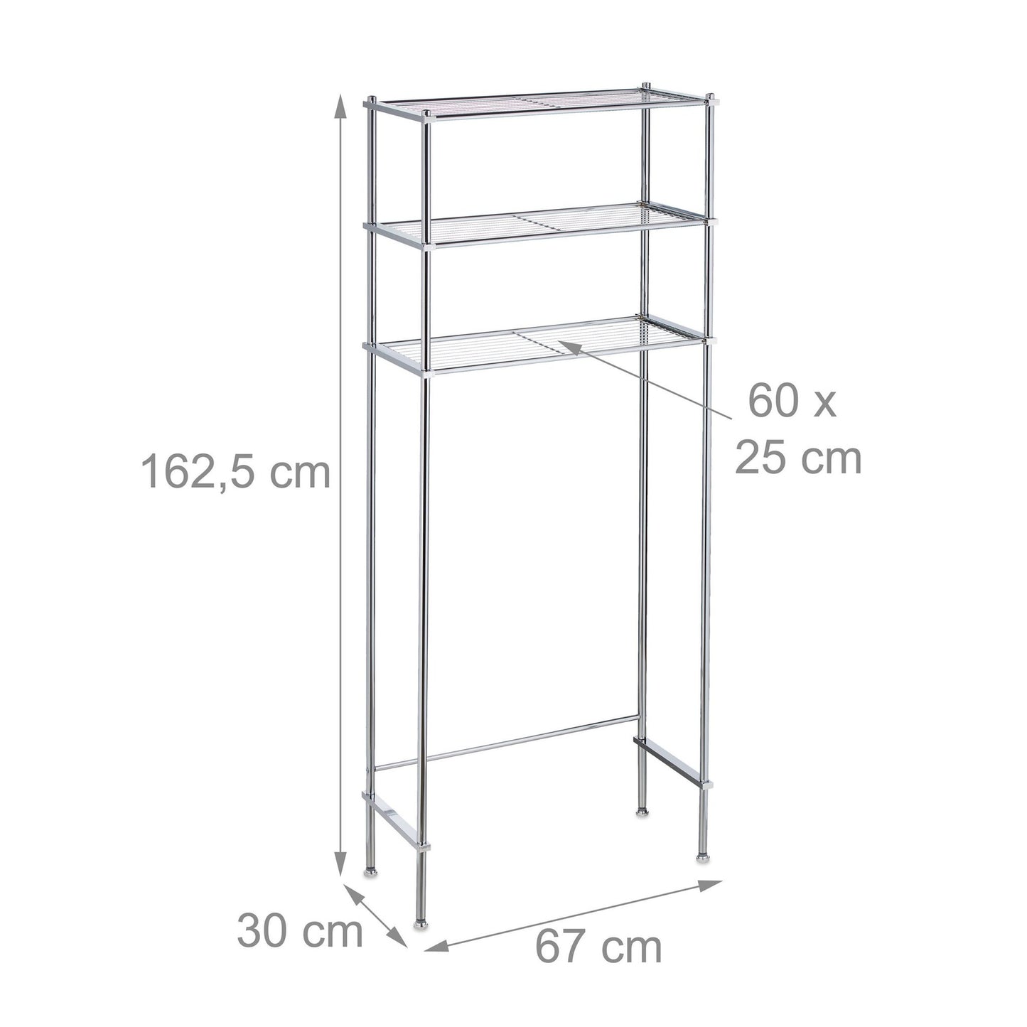 Shelf for washing machine in metal