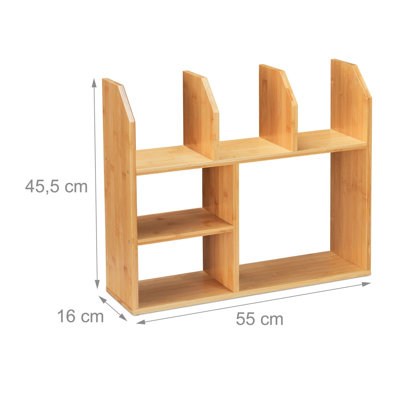 Shelf in bamboo 6 compartments