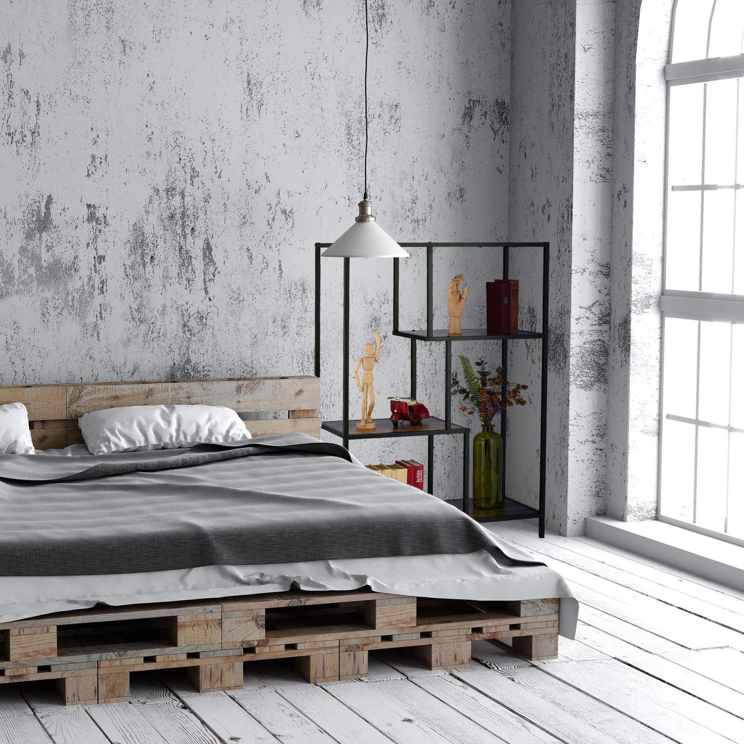 Shelf in industrial style