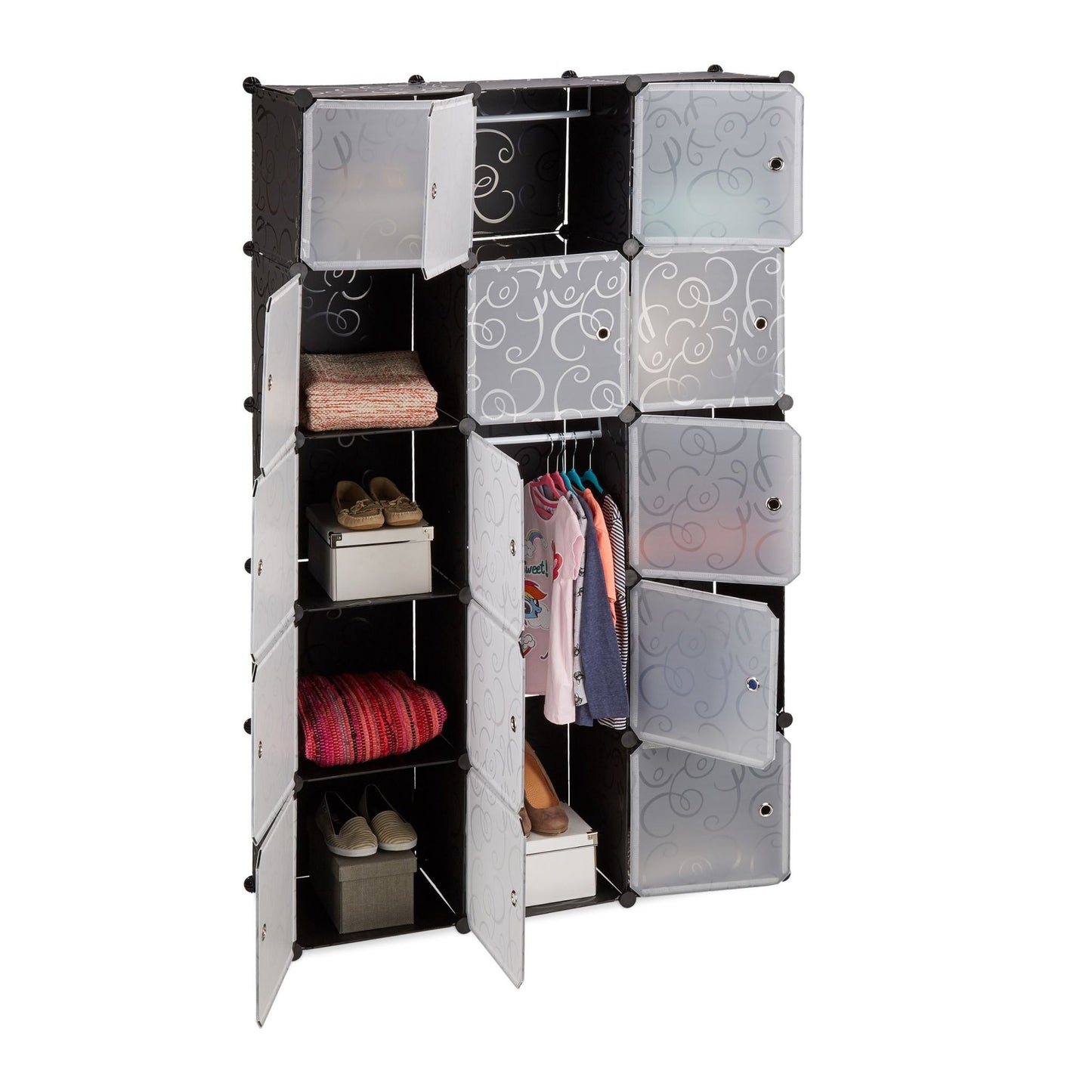 Shelf system wardrobe 11 compartments