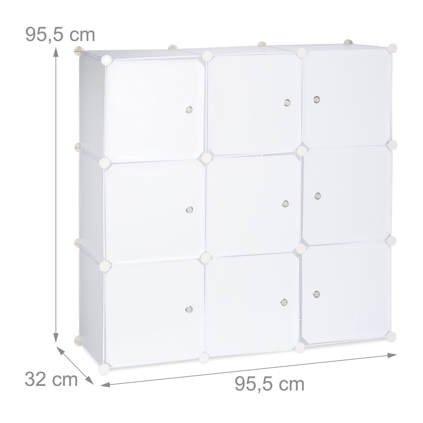 Shelf system with doors