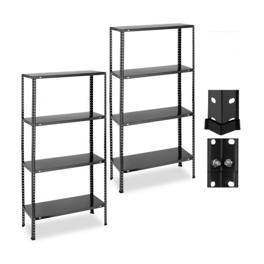 Shelving for heavy vehicles 2 pcs 4 floors black