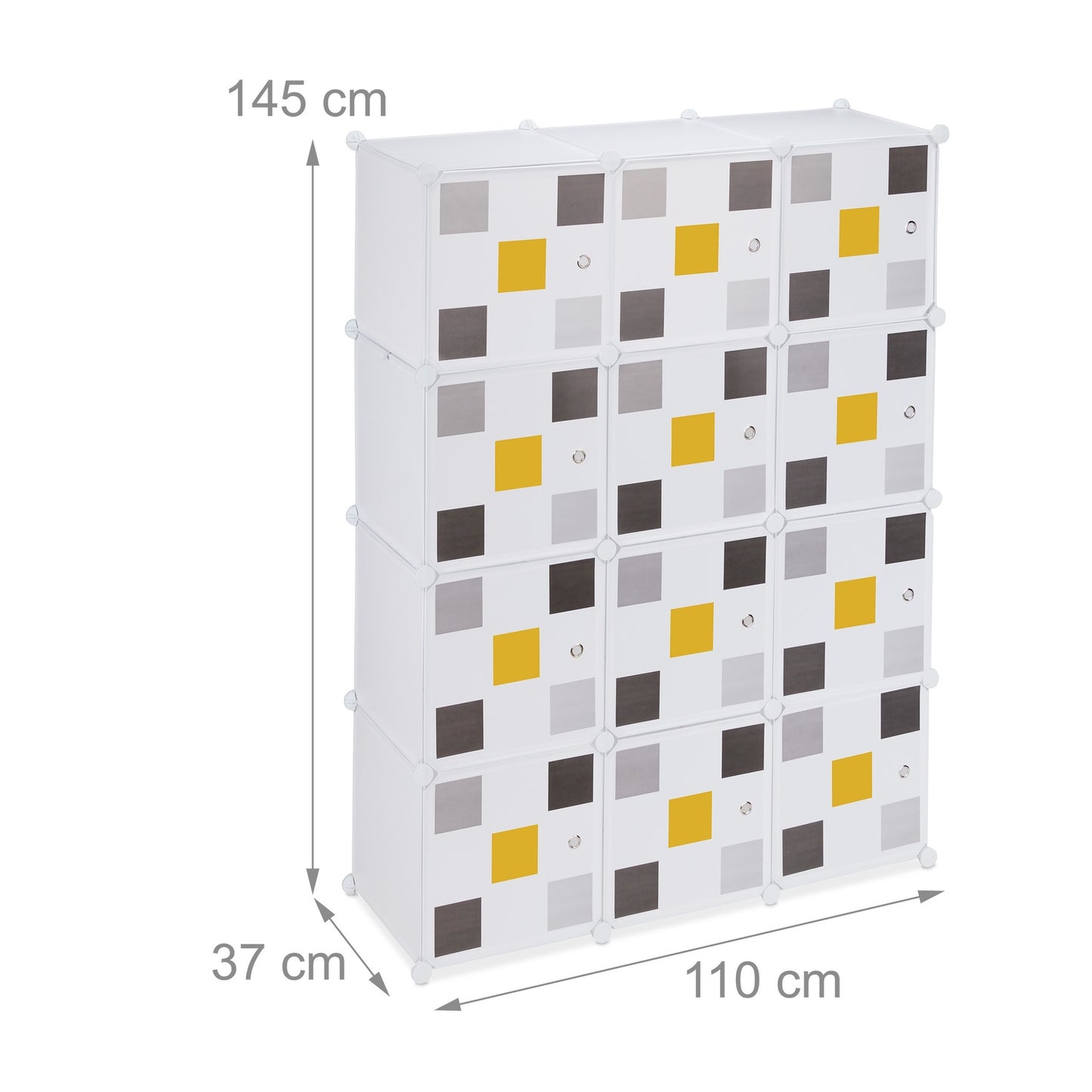 Shelving wardrobe 8 compartments white