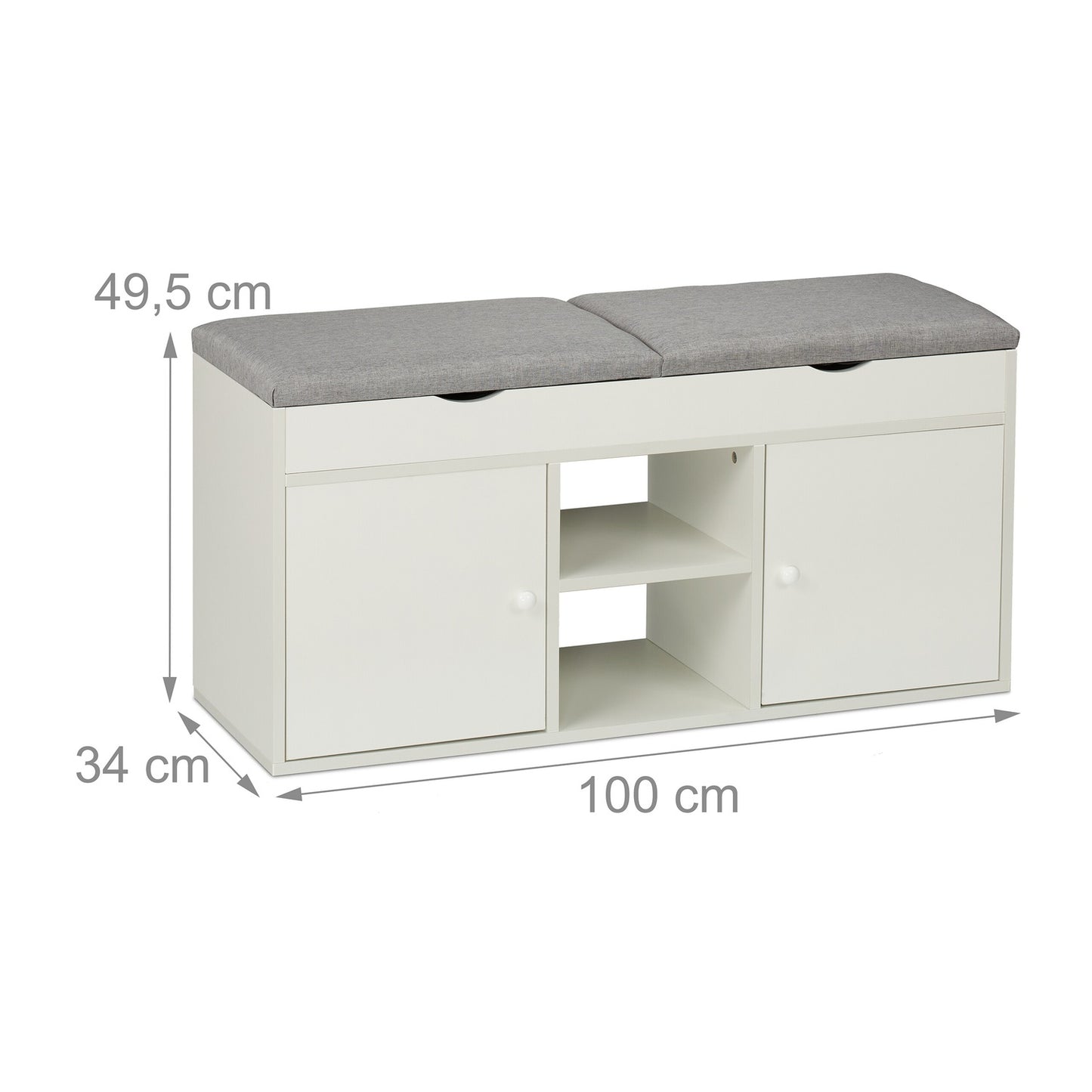 Shoe Bench with Storage and Lift-Up Seat