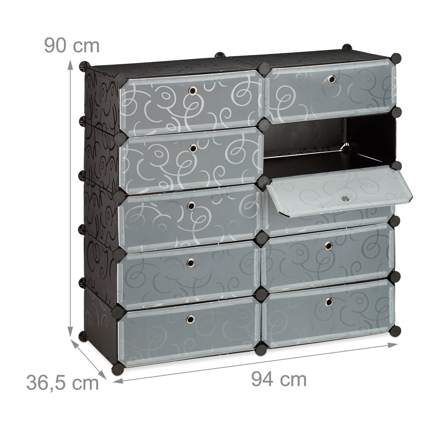Shoe Cabinet with 10 Compartments