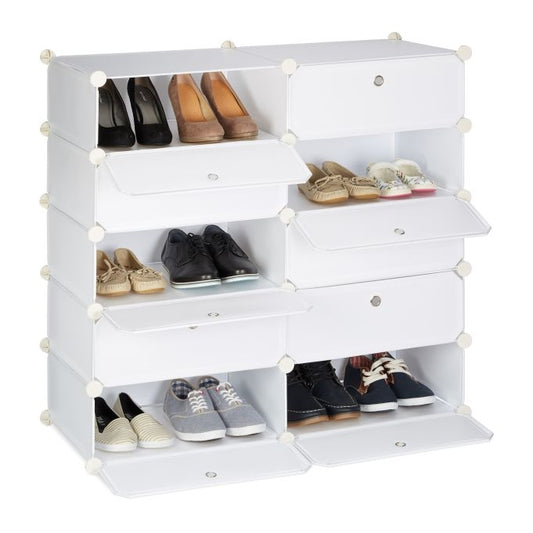 Shoe Cabinet with 10 Compartments
