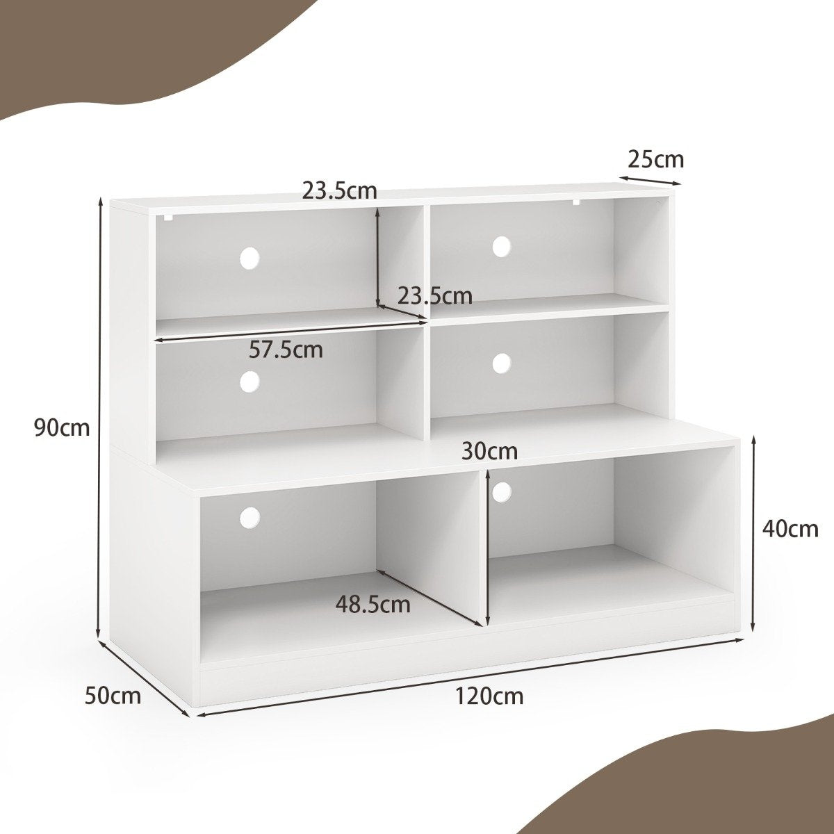 Shoe Cabinet with 6 Compartments, 2-in-1 Bench & Shelf