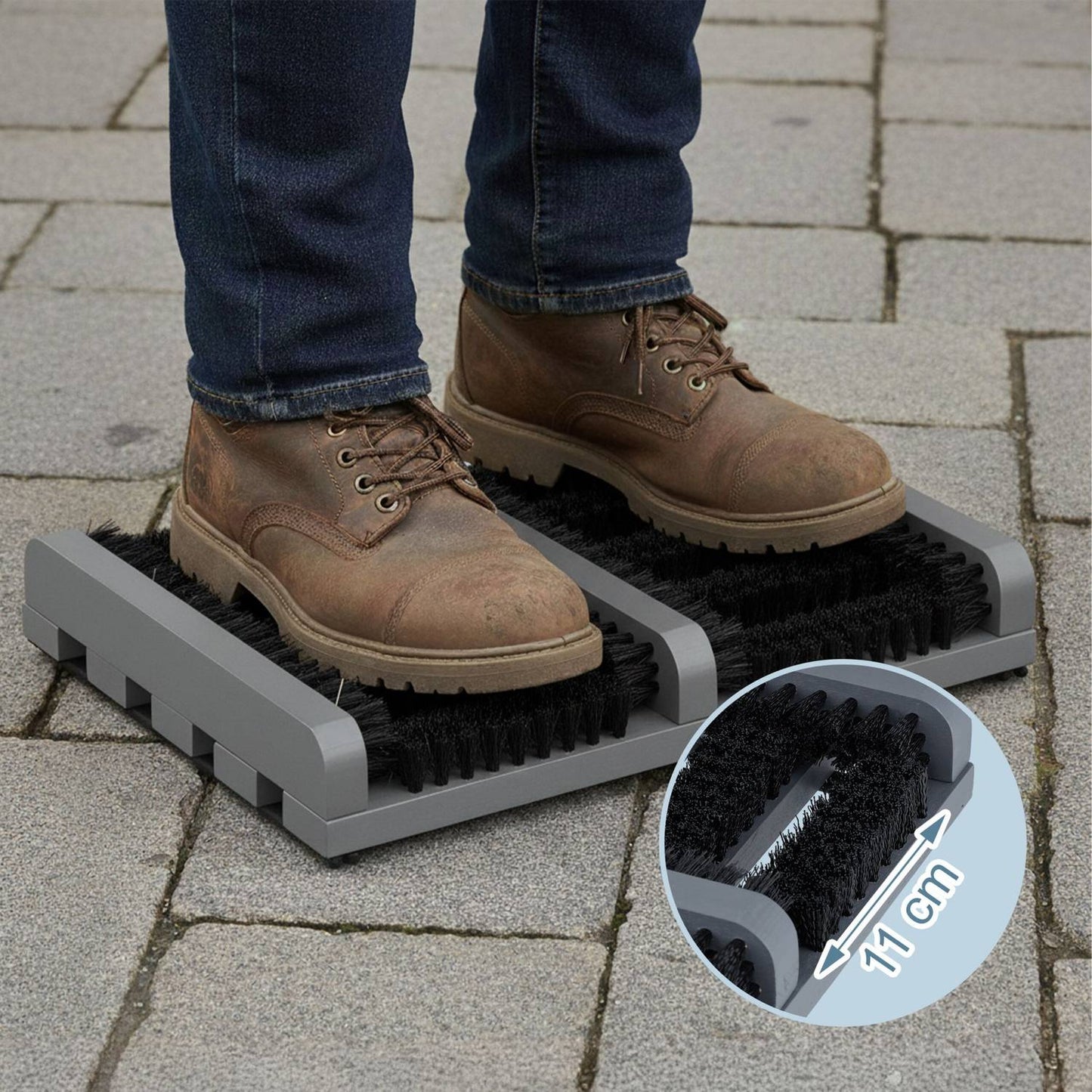 Shoe Cleaner with Sturdy Bristles and Non-Slip Base