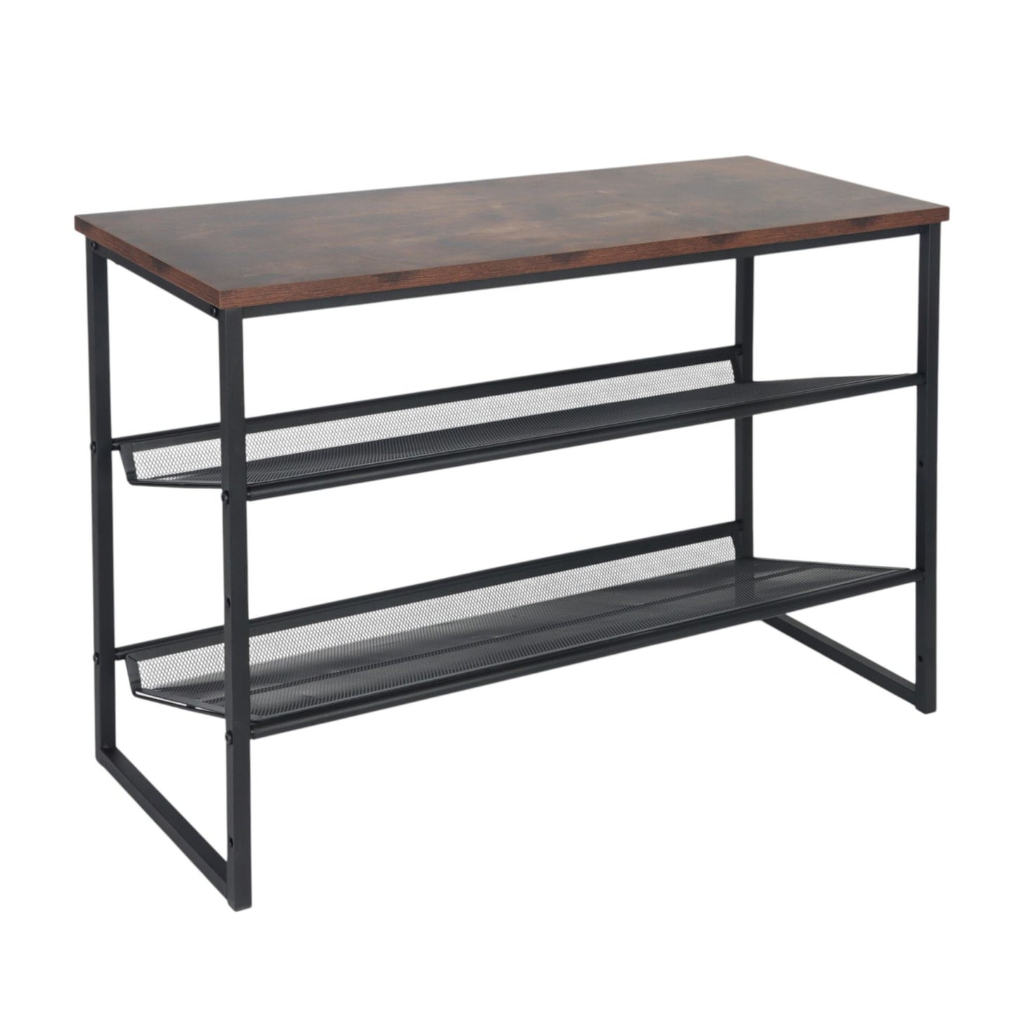 Shoe Rack with Adjustable Metal Shelves