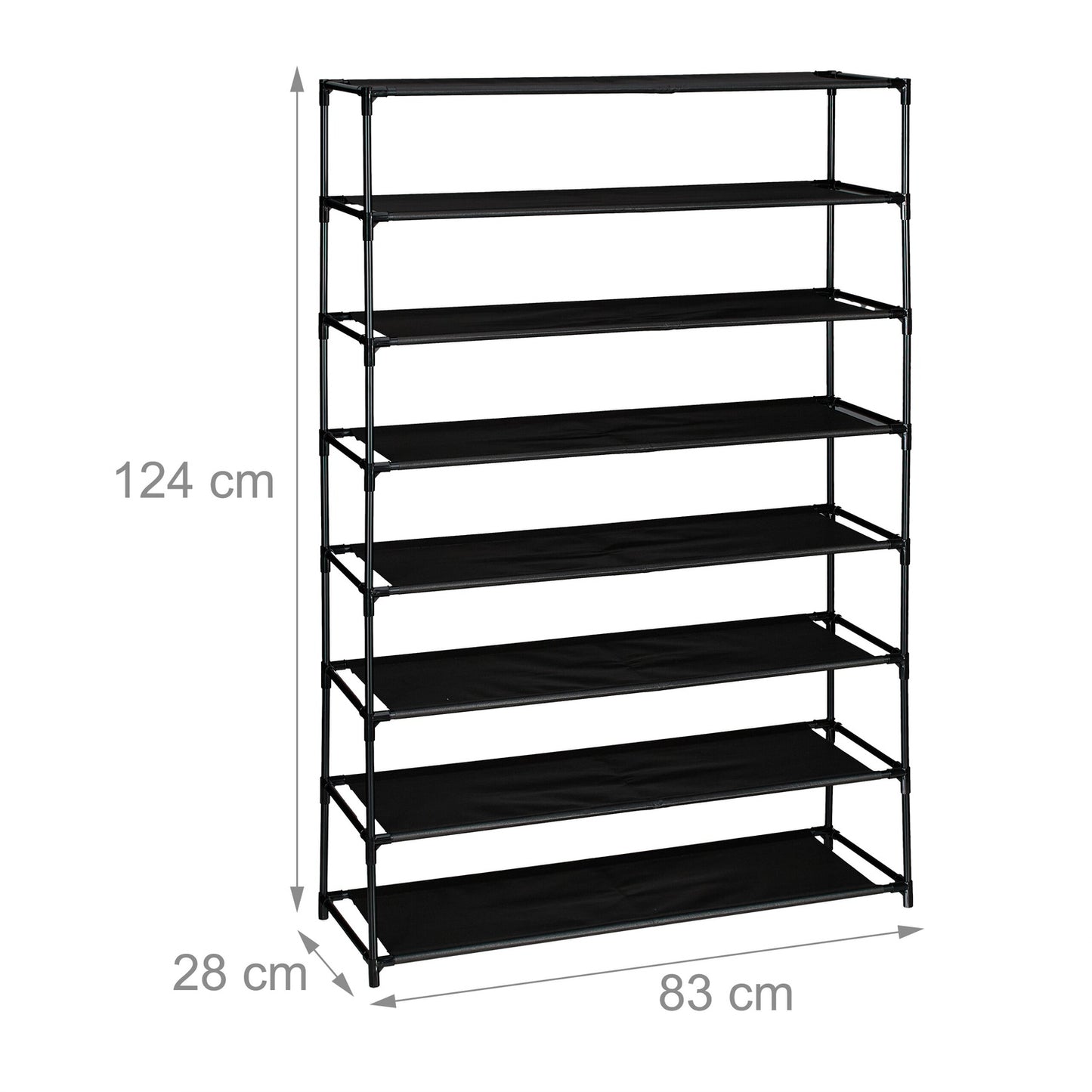 Shoe Rack with Fabric Shelves, Space-Saving Design