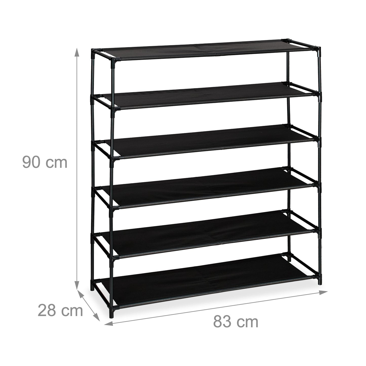 Shoe Rack with Fabric Shelves, Space-Saving Design