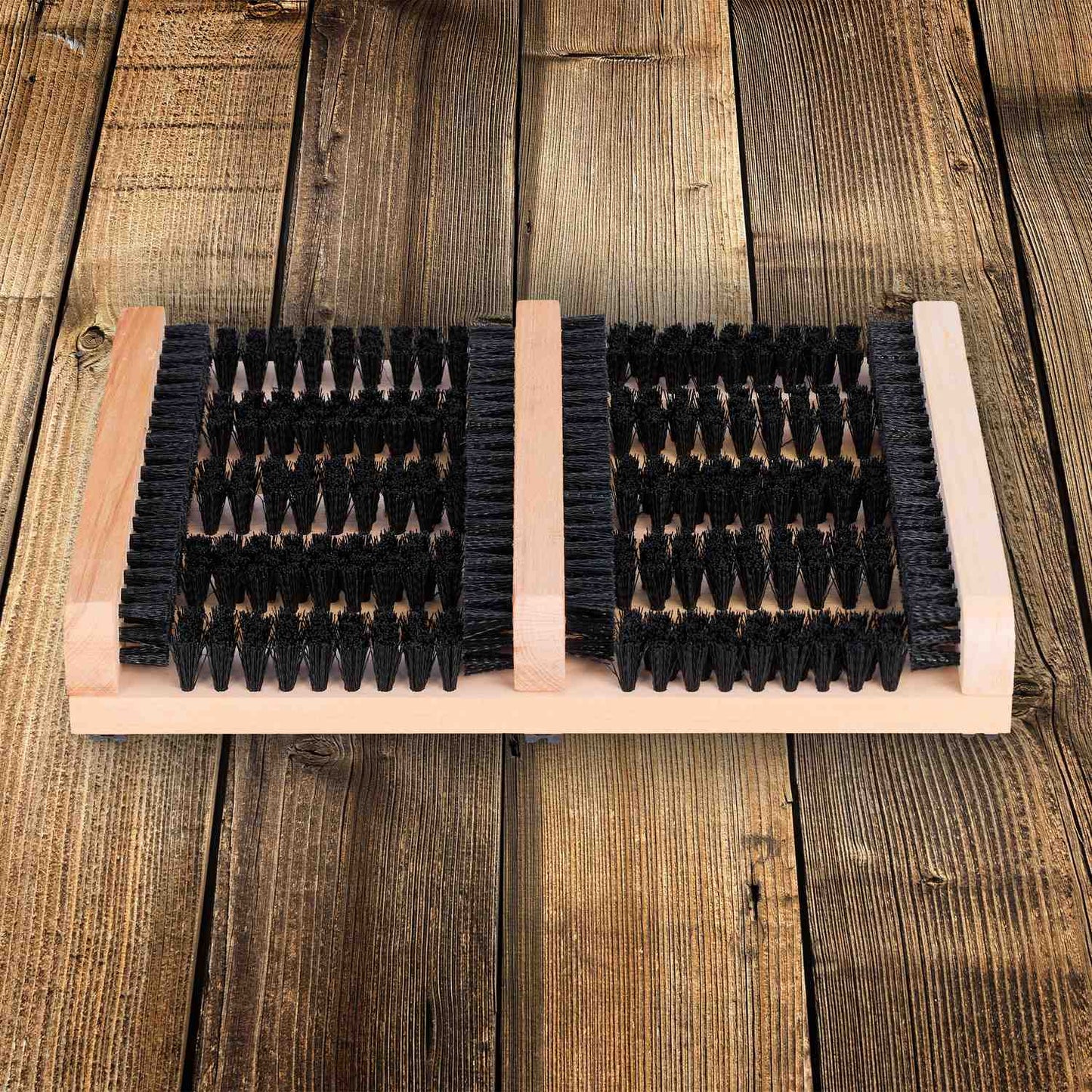 Shoe Scraper with Brushes and Anti-Slip Base