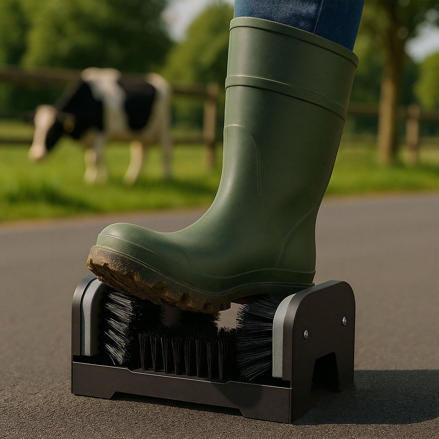 Shoe Scraper with Brushes for Outdoor Cleaning