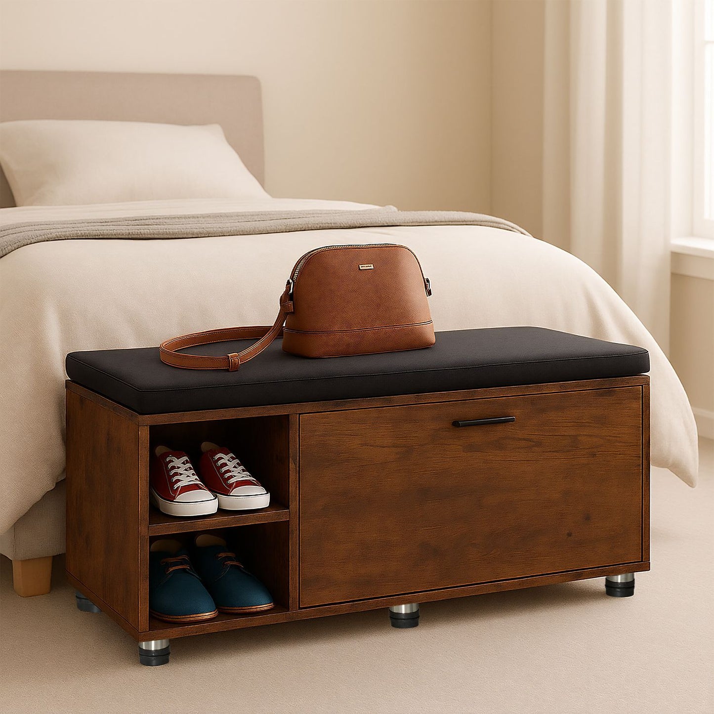 Shoe Storage Bench & Hallway Cabinet Set