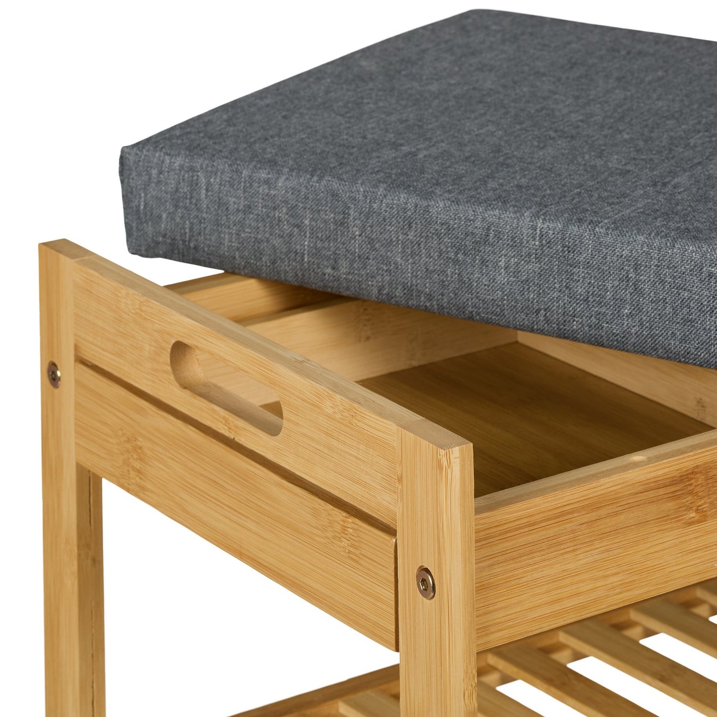Shoe bench with seat and drawer