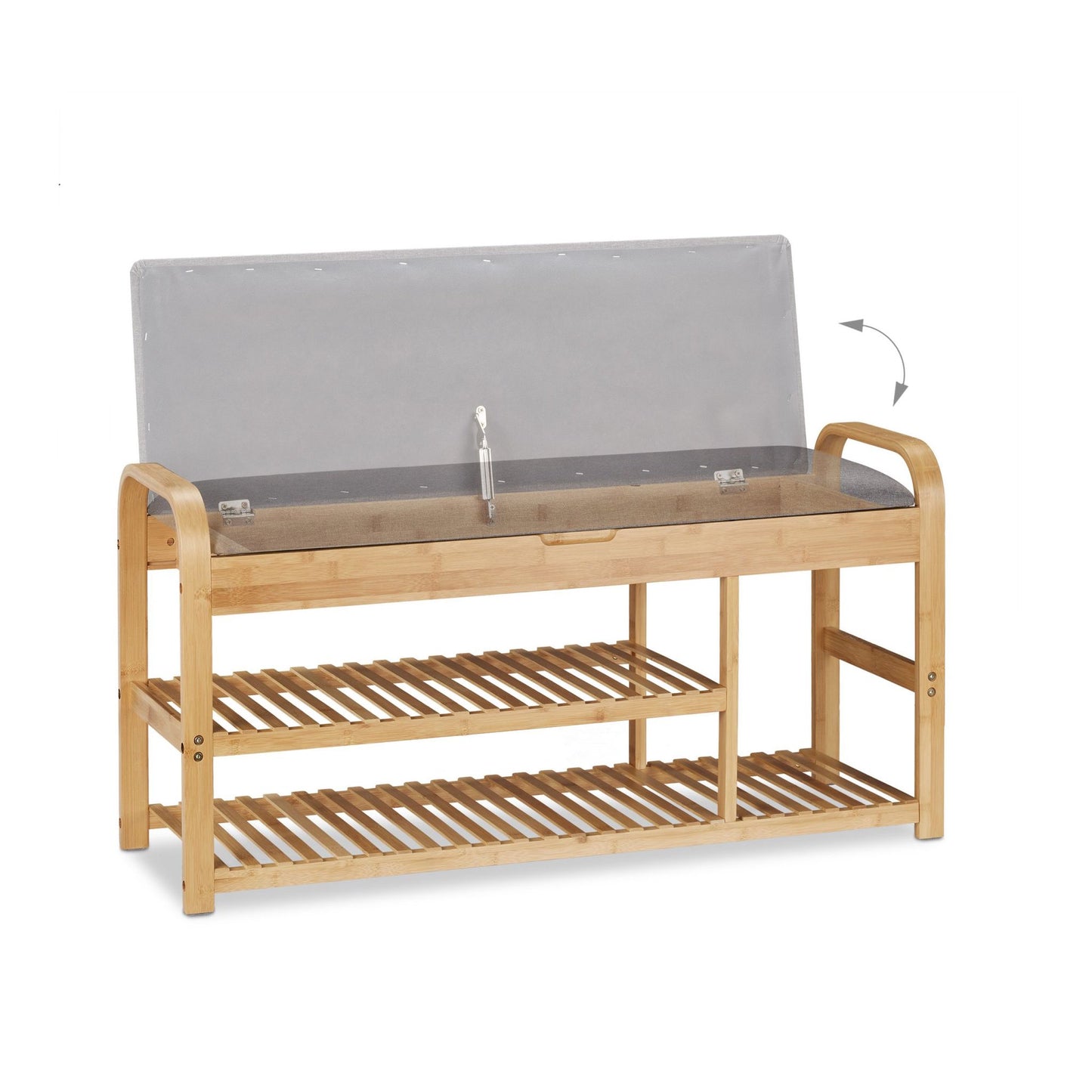 Shoe bench with storage