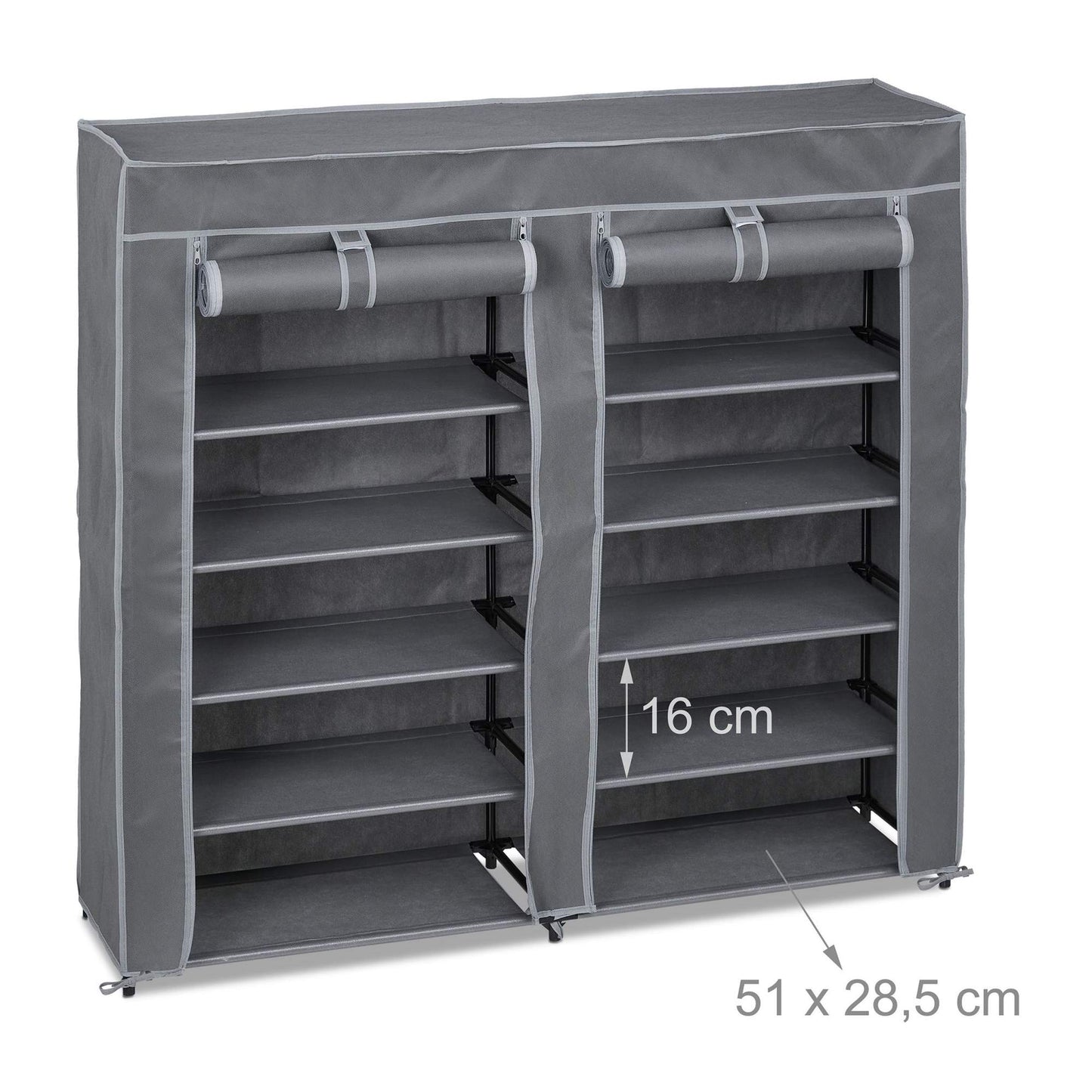 Shoe cabinet in fabric 12 compartments