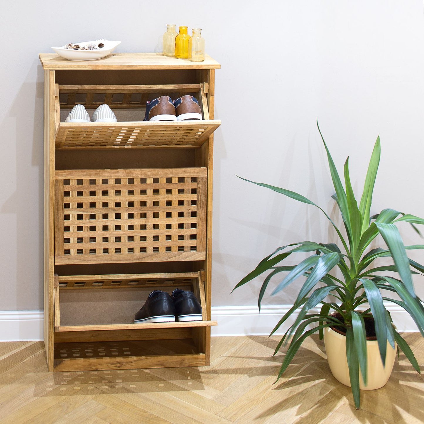 Shoe cabinet walnut