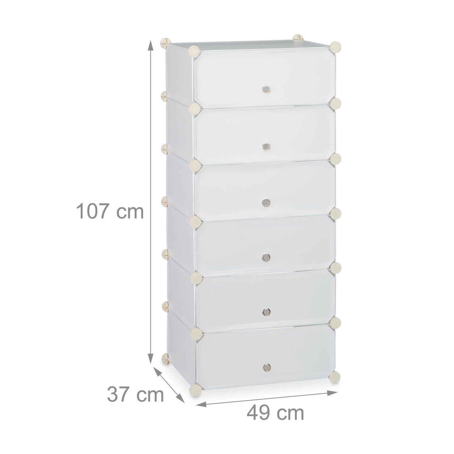 Shoe cabinet with 6 compartments
