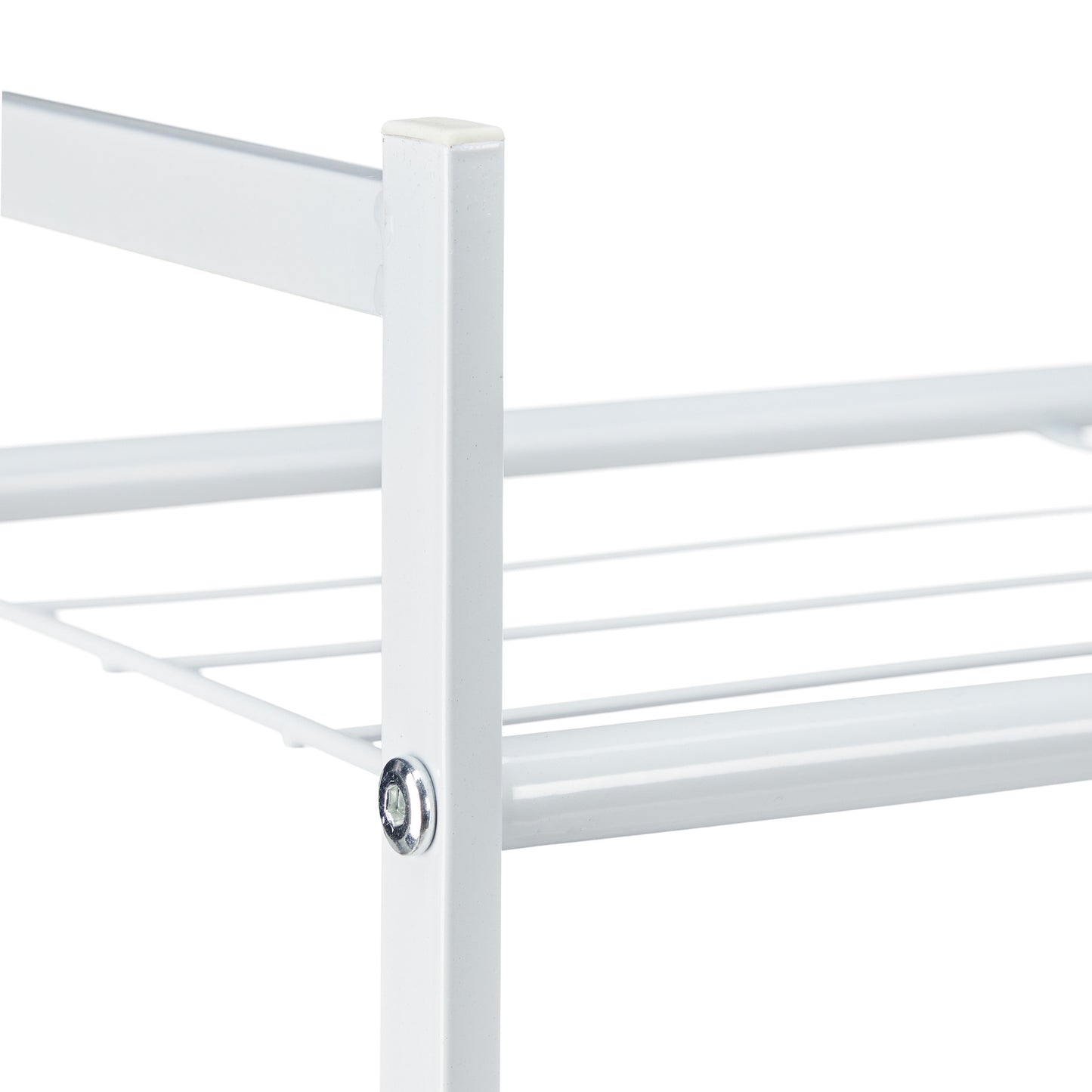 Shoe shelf in metal with 4 shelves