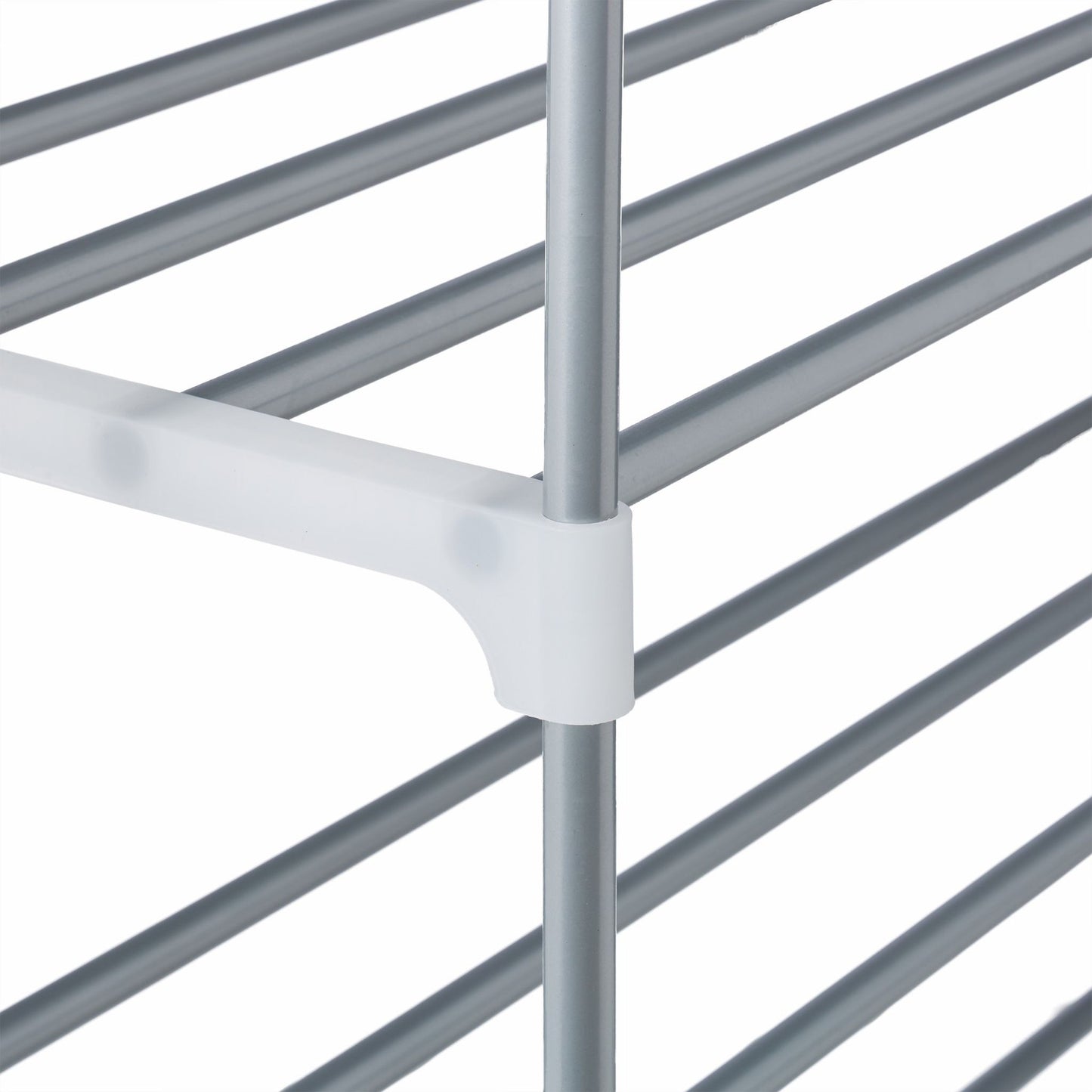 Shoe shelf metal silver
