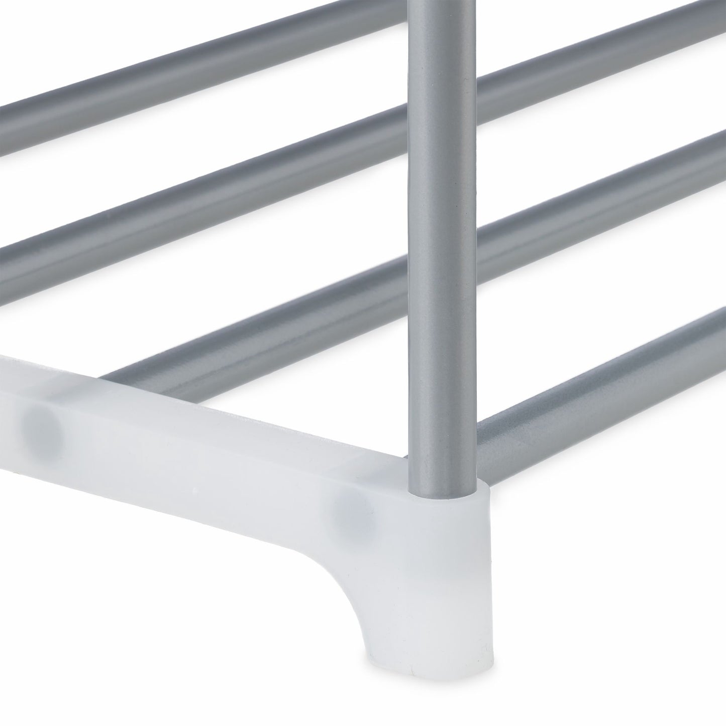 Shoe shelf metal silver