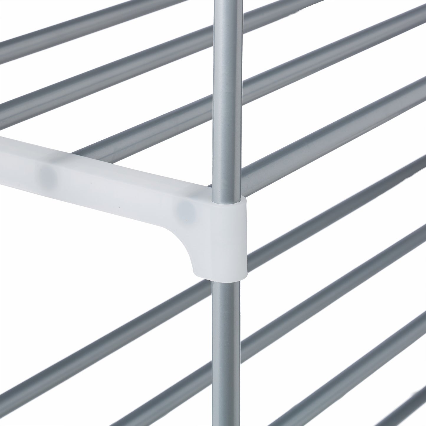 Shoe shelf metal silver