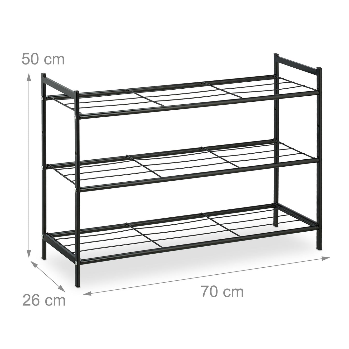 Shoe shelf stackable 3 shelves