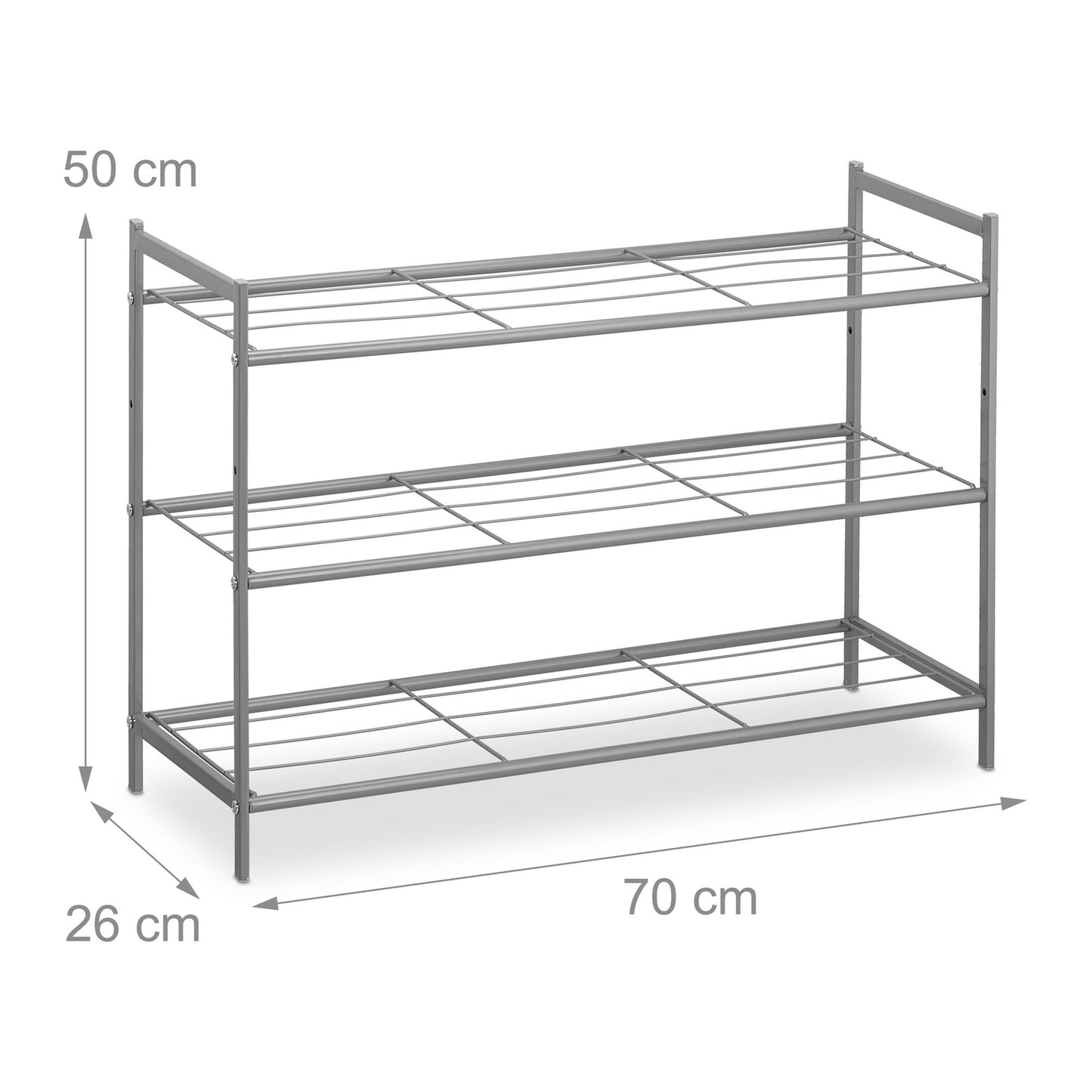 Shoe shelf stackable 3 shelves