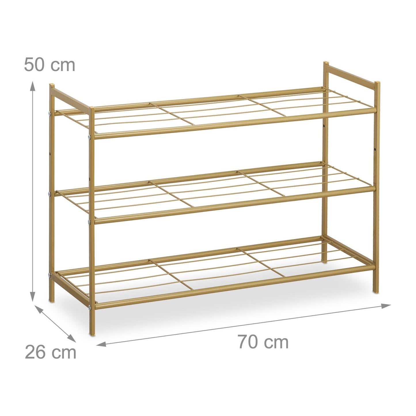Shoe shelf stackable 3 shelves