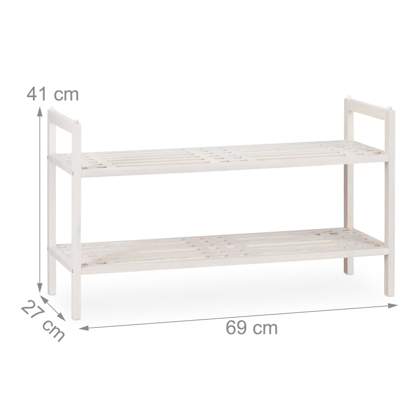 Shoe shelf stackable white