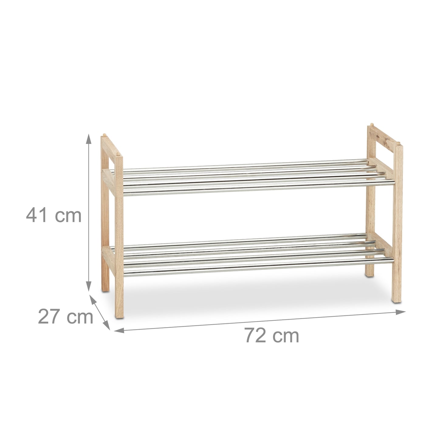 Shoe shelf walnut stackable