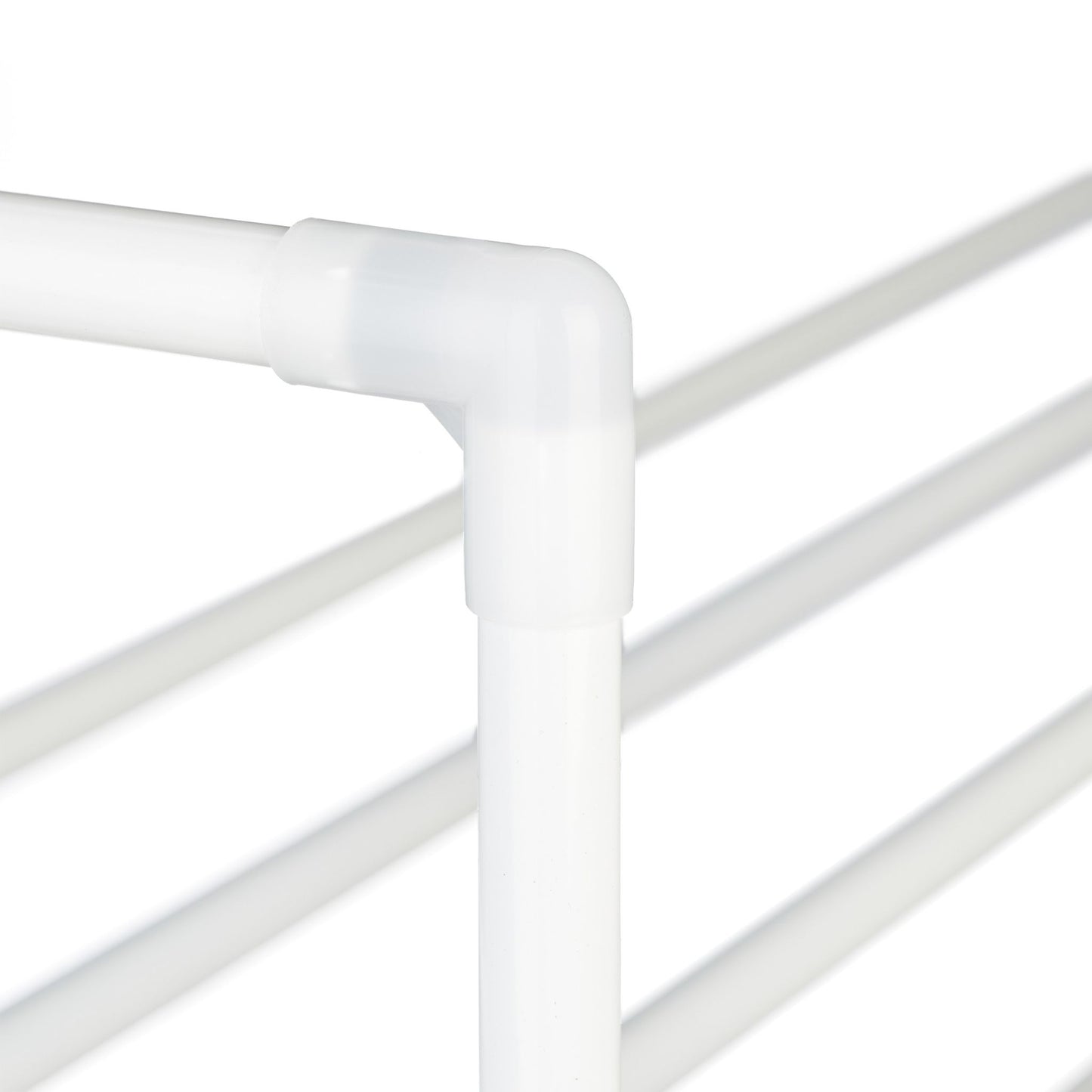 Shoe shelf white, in metal