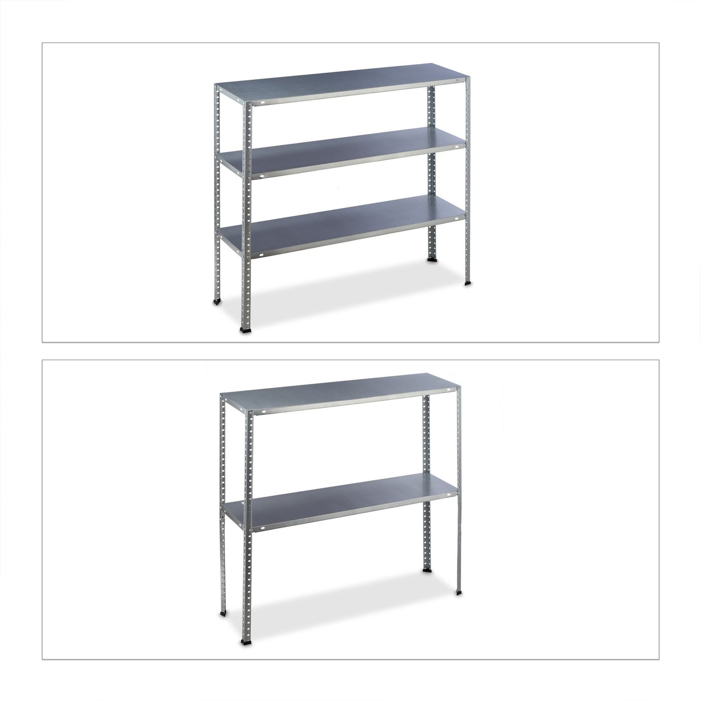 Shoe shelf white, in metal