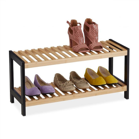 Shoe shelf with 2 levels