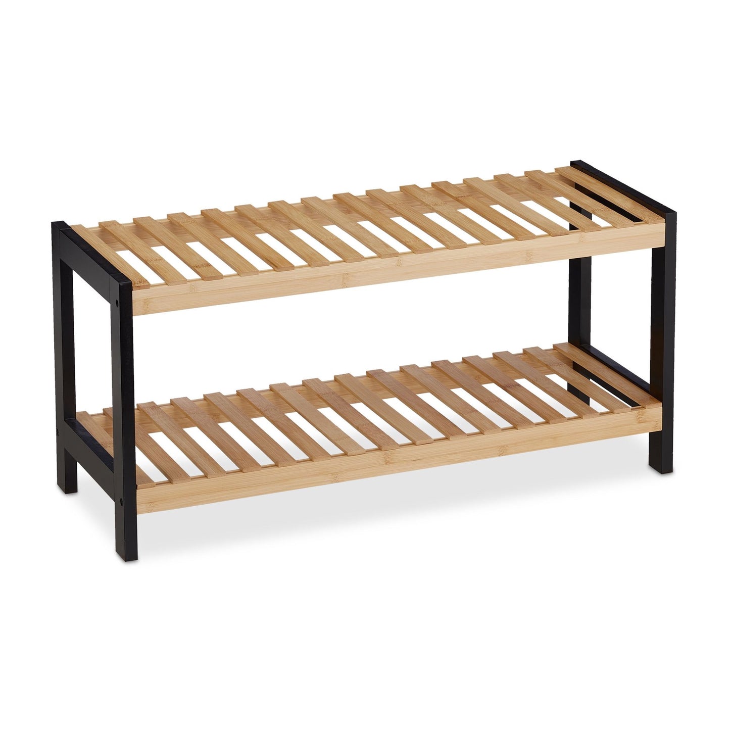 Shoe shelf with 2 levels