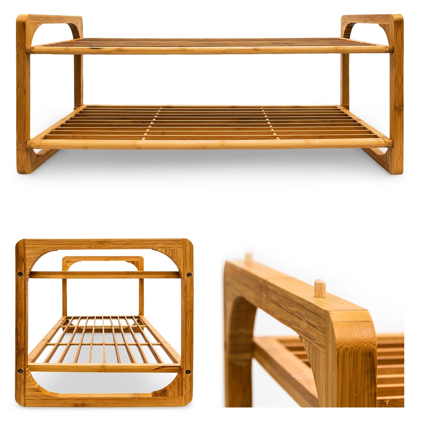 Shoe shelf with 2 shelves