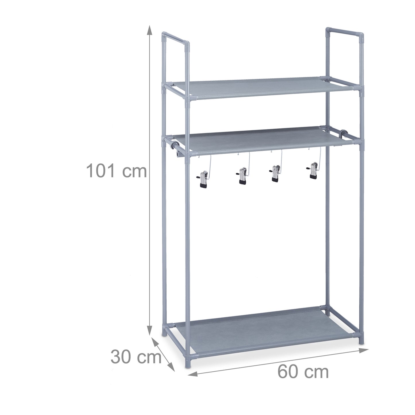 Shoe shelf with 3 shelves & boot hanger
