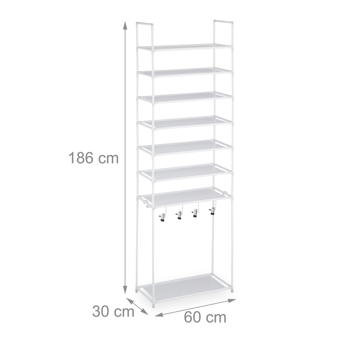 Shoe shelf with 8 shelves