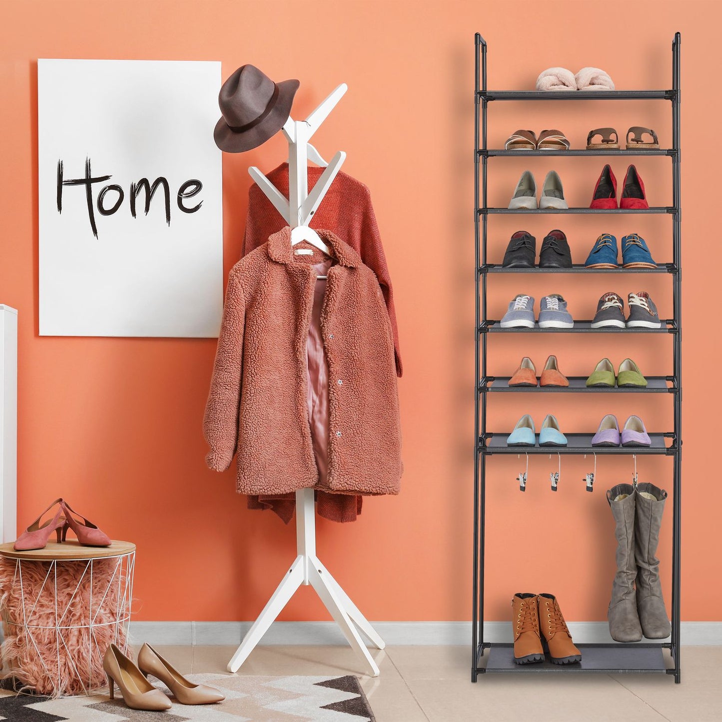 Shoe shelf with 8 shelves