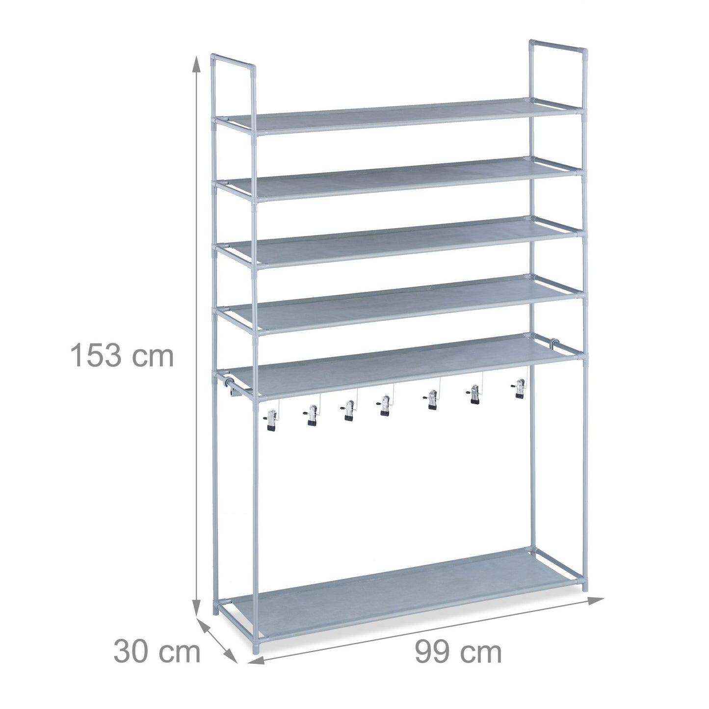 Shoe shelf with boot compartment